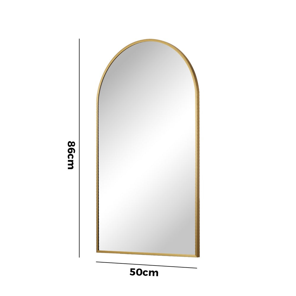 Wall Mirror 86x50cm Arched Gold