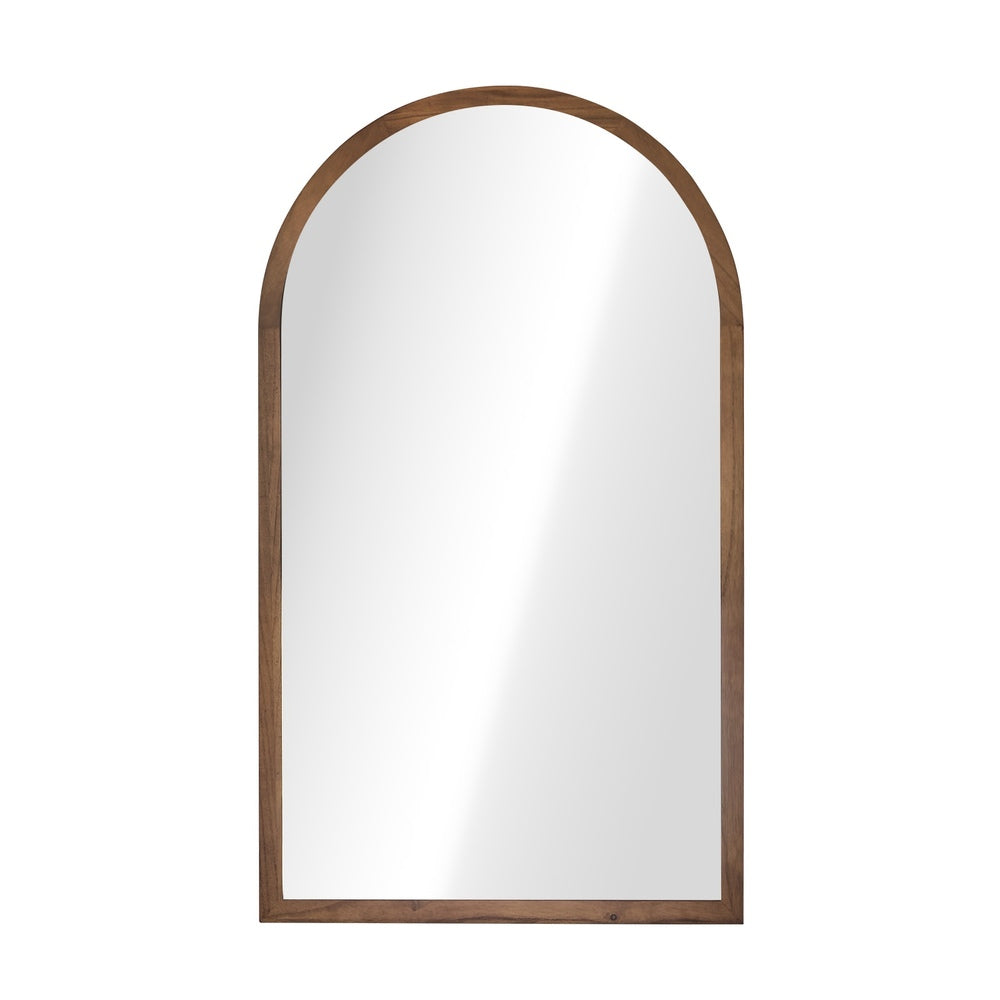 Arched Wall Mirrors Home Makeup Mirror 86x50cm Brown Wood