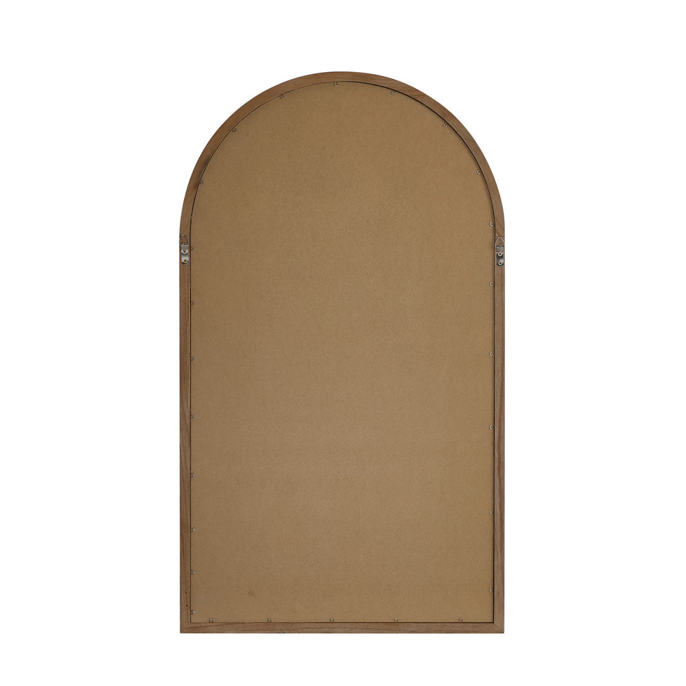 Arched Wall Mirrors Home Makeup Mirror 86x50cm Brown Wood