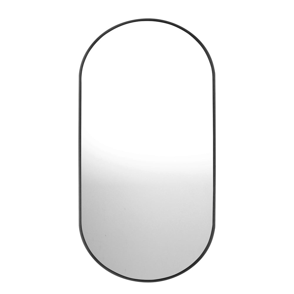 Wall Mirror Oval Black 84x50cm