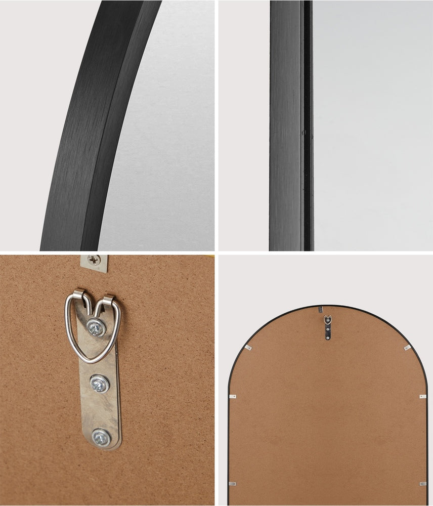Wall Mirror Oval Black 84x50cm