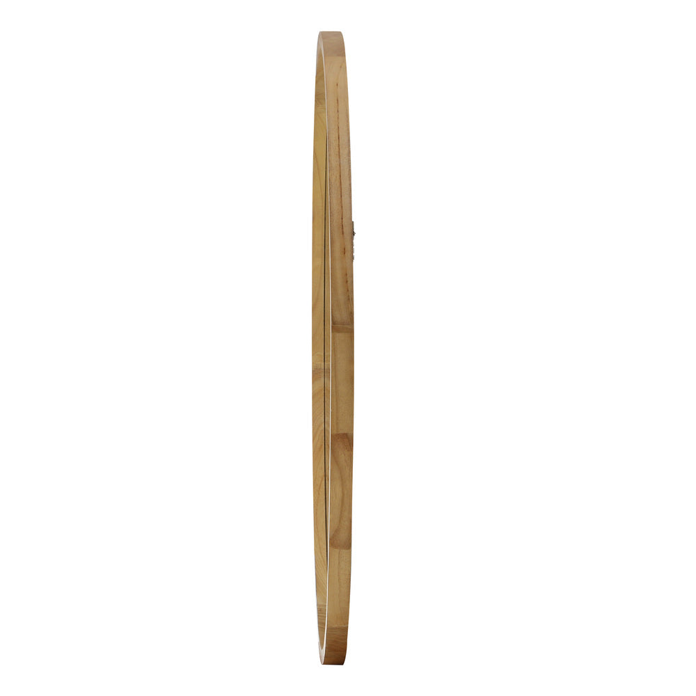 Wall Mirror with Wood Frame 60cm Round