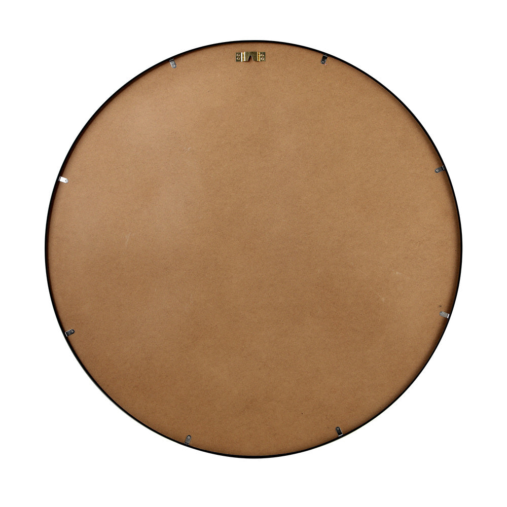 60cm Wall Mirror Round Black