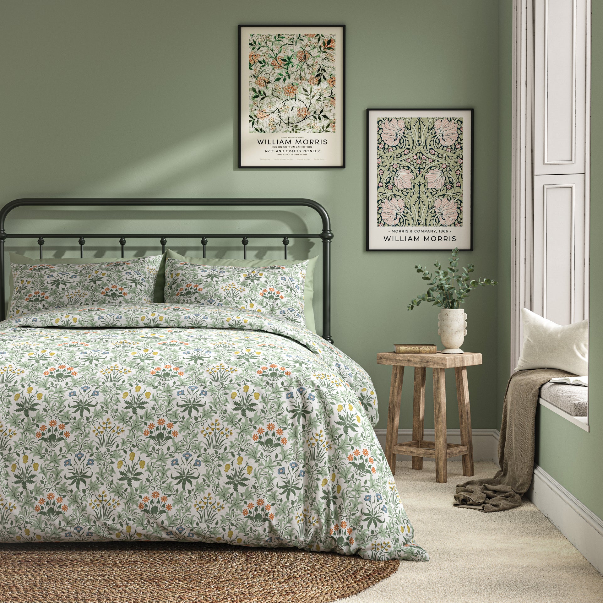 WILLIAM MORRIS AT HOME "Celadine" QUILT COVER SET