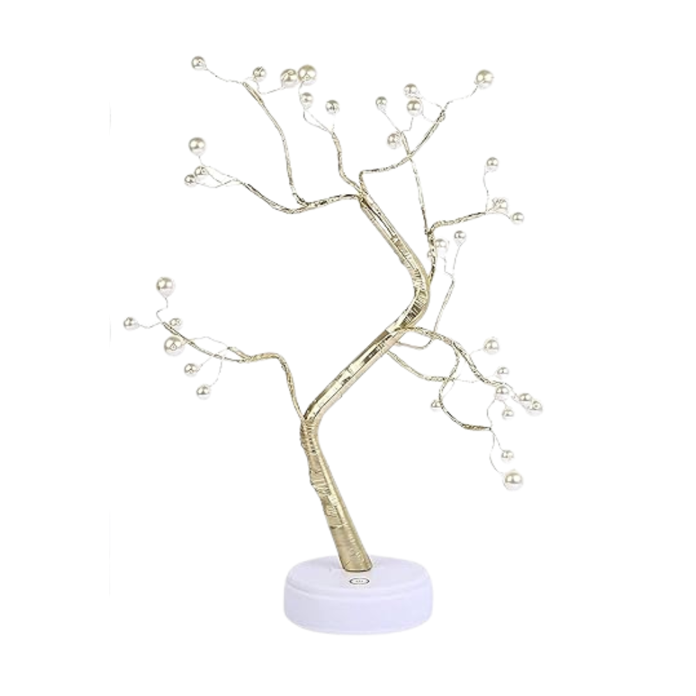 Anyhouz Table Lamp Warm 36 LED Bonsai Tree Desk Light USB Rechargeable For Living Room