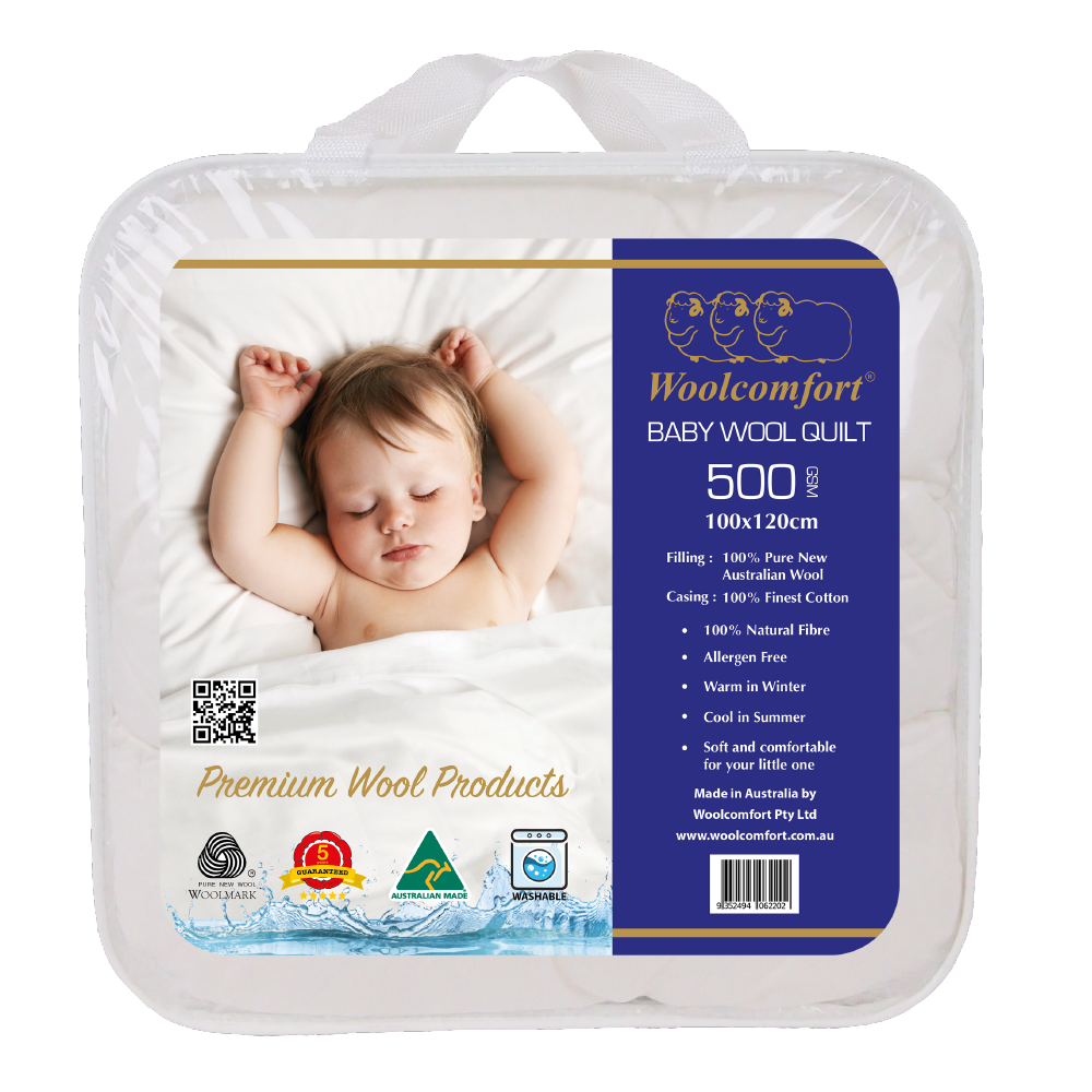 Australian Made Baby Wool Quilt Machine Washable