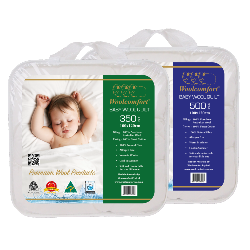 Woolcomfort Australian Made Baby Wool Quilt Machine Washable
