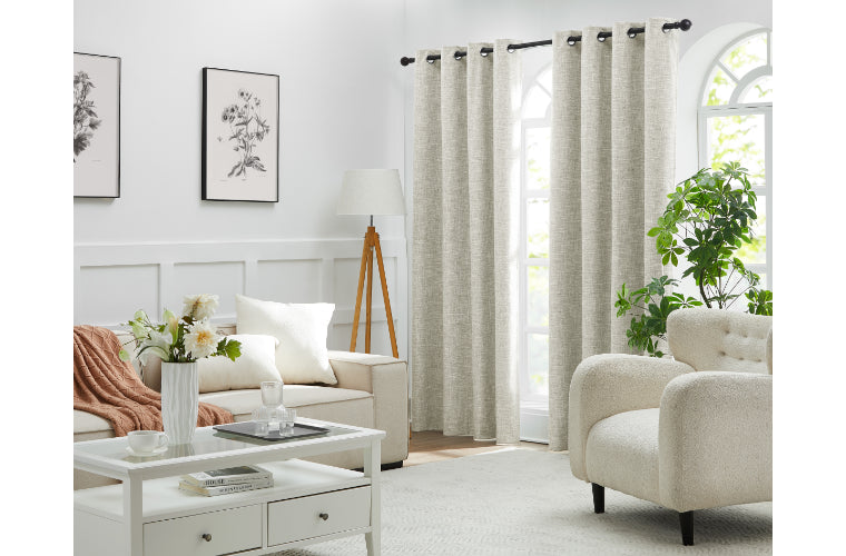 FILIGREE Weylands Blockout Eyelet Curtains (Set of 2) - BIRCH