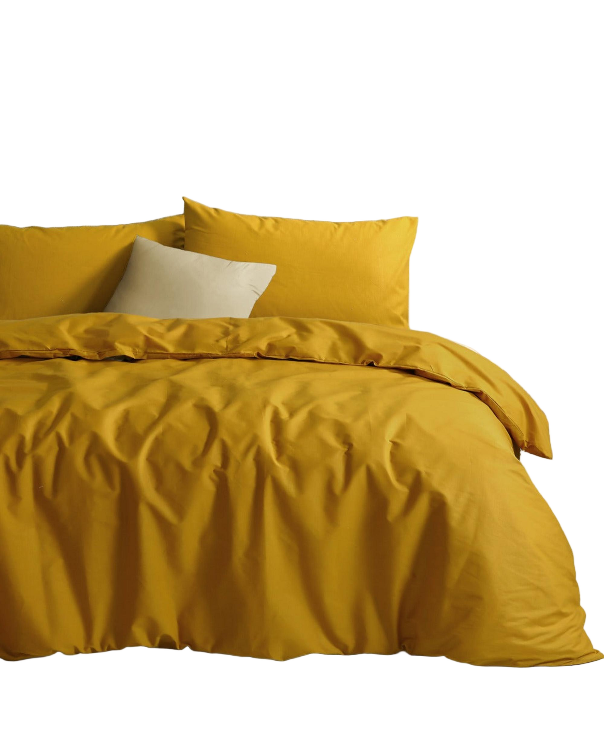 Amsons Mustard Quilt Cover Set Amsons