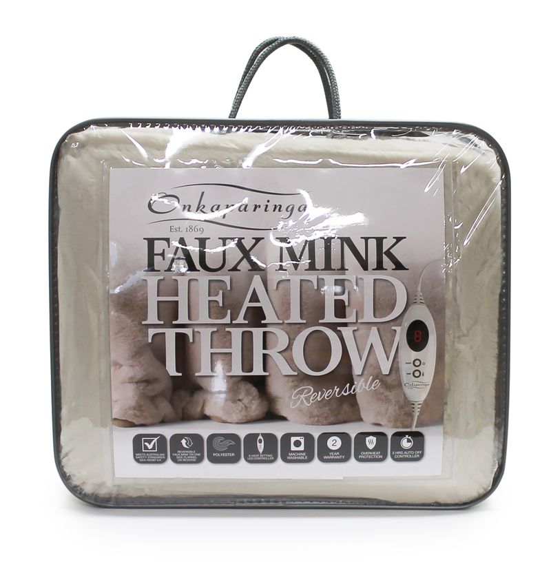 Onkaparinga Faux Mink Heated Throw