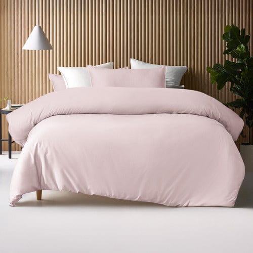Accessorize Quilt Cover Accesorize Bamboo Cotton Double Stitch Quilt Cover Set Blush