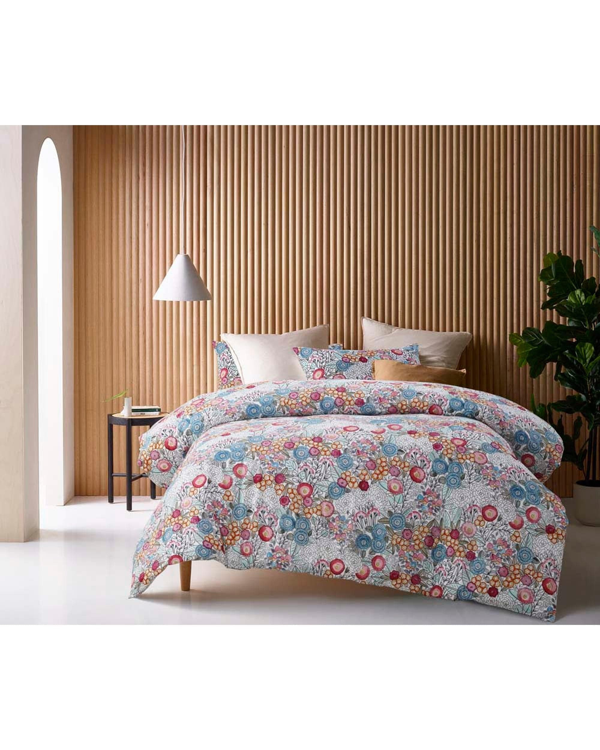 Accessorize Quilt Cover Accessorize Amara Printed Washed Cotton Quilt Cover Set