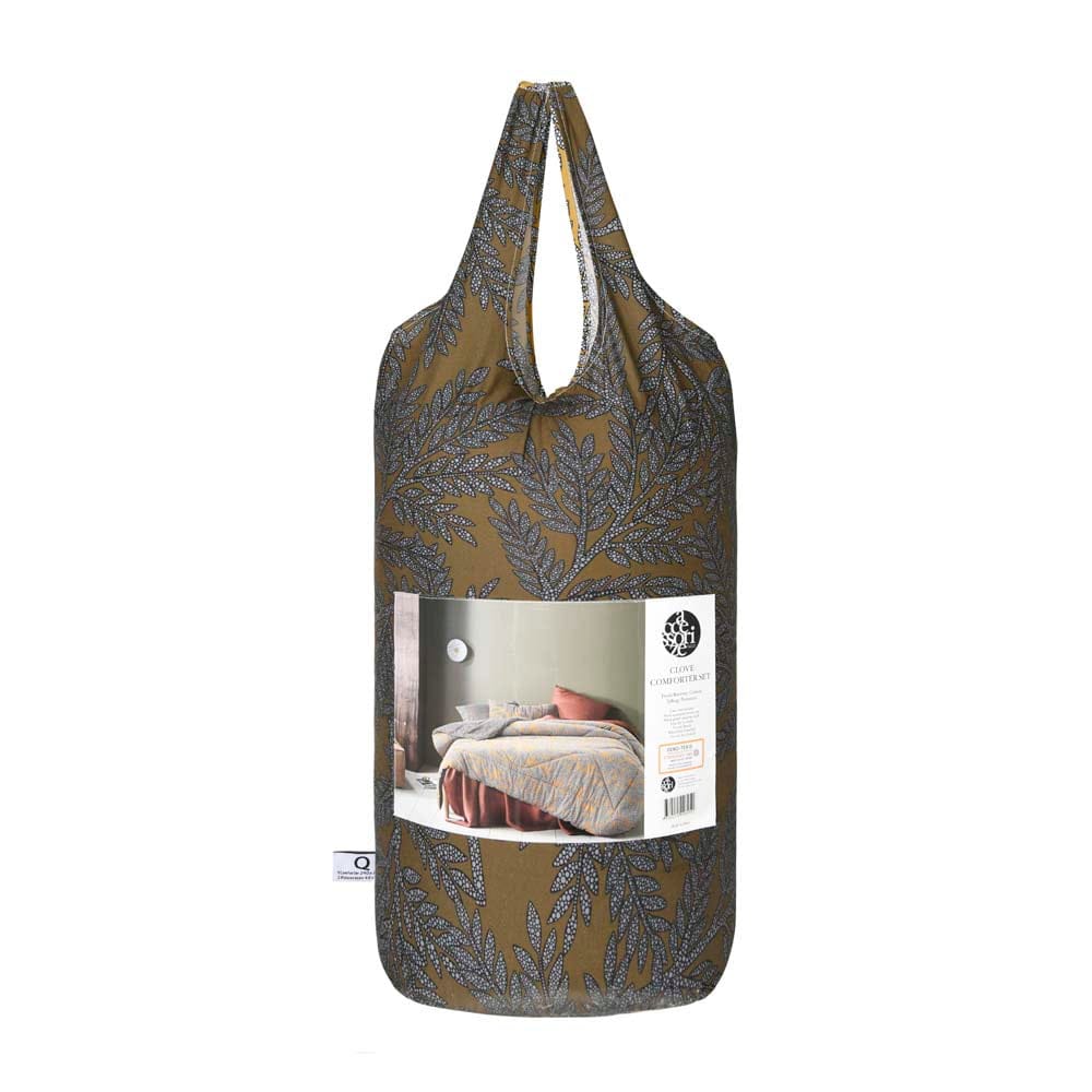 Accessorize Comforter Accessorize Clove Printed Washed Cotton 3pc Comforter Set