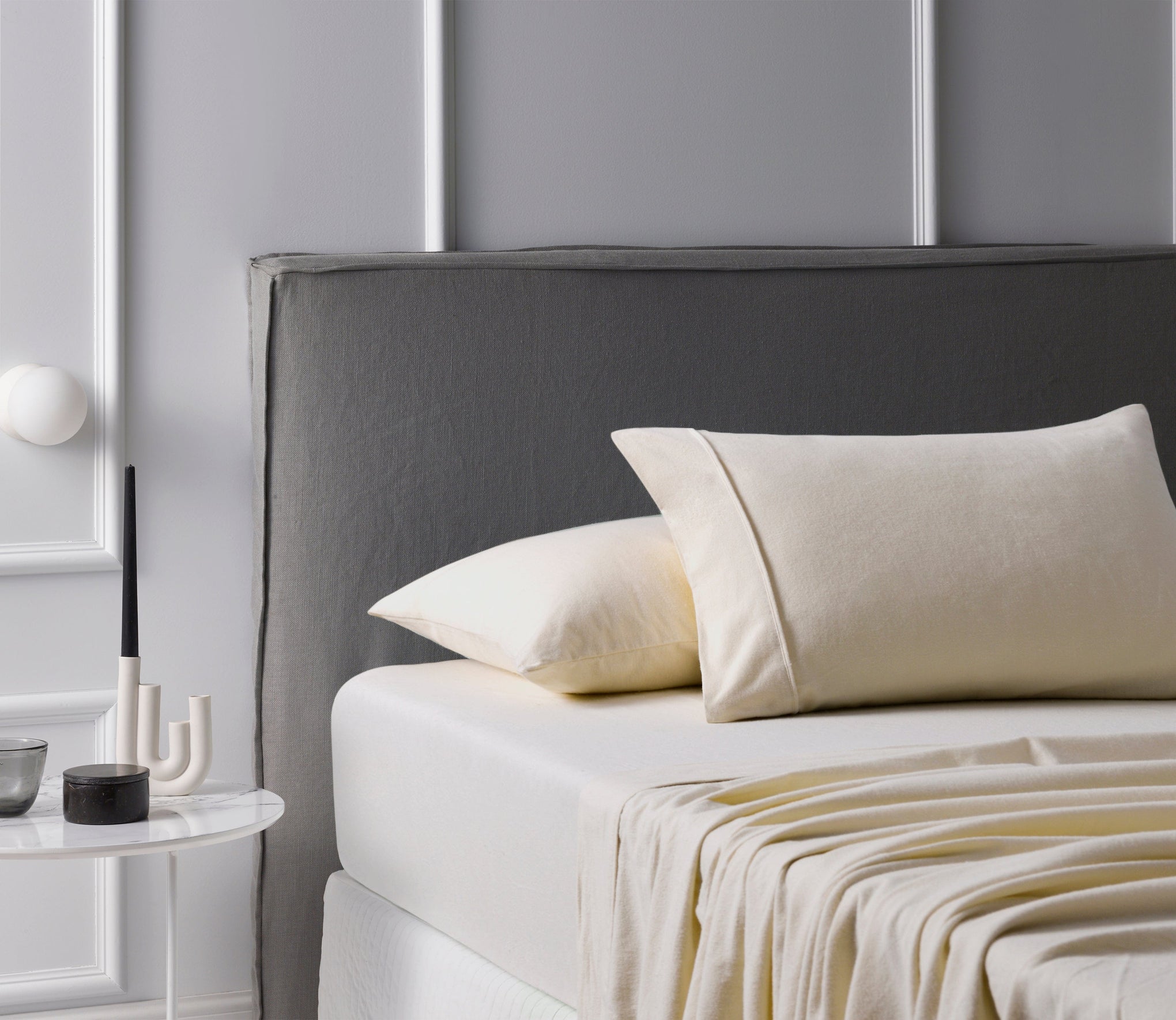 Accessorize Bed Sheets Accessorize Cotton Flannelette Sheet Set Stone