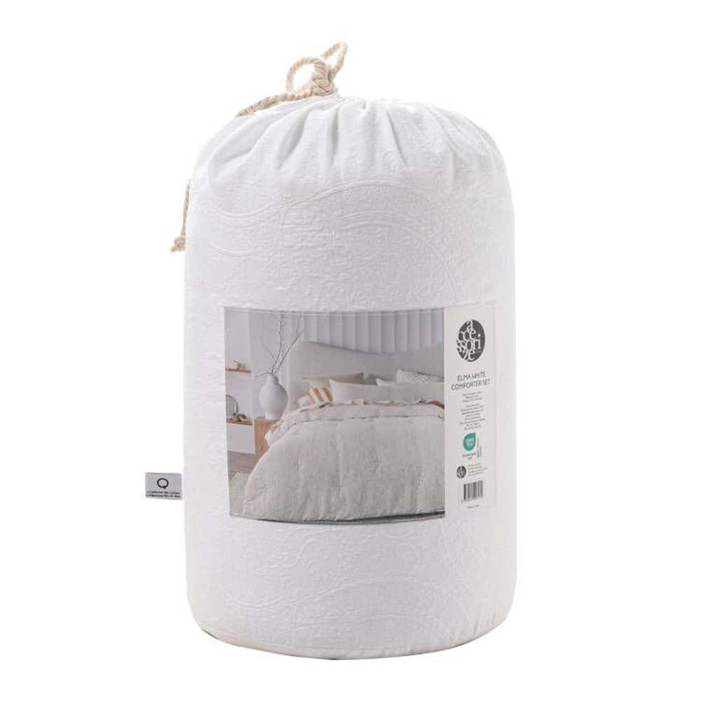 Accessorize Comforter Accessorize Elma White Jacquard 3 Piece Comforter Set