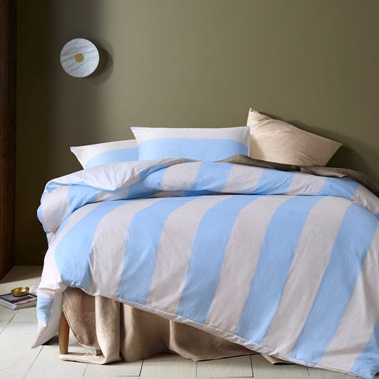 Accessorize Quilt Cover Accessorize Regency Blue Washed Cotton Quilt Cover Set