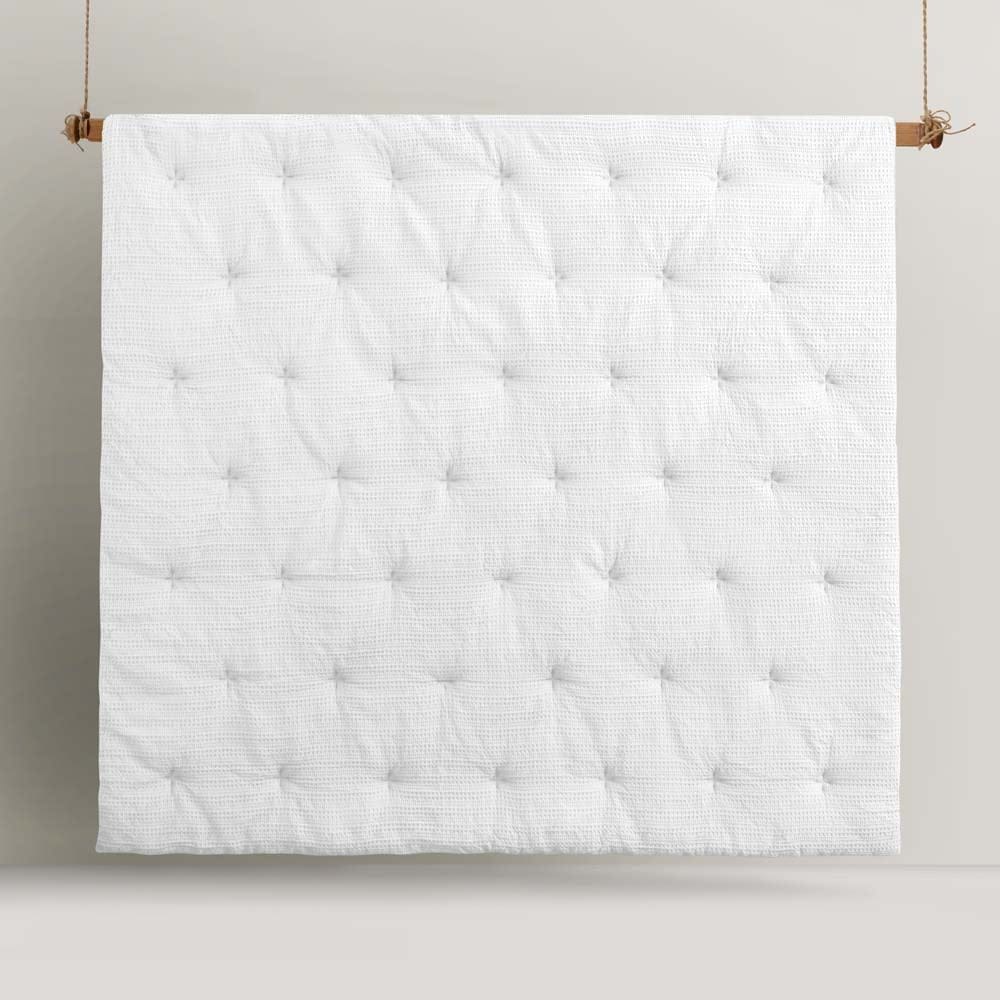 Accessorize Comforter ACCESSORIZE Soho Waffle White 3 Piece Comforter Set