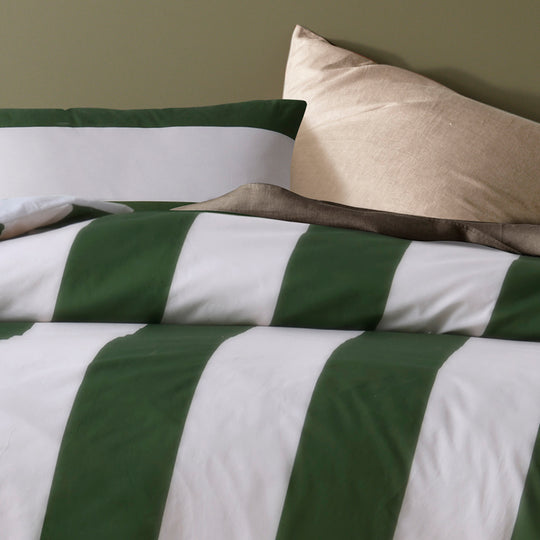 Accessorize Regency Green Washed Cotton Quilt Cover Set Accessorize