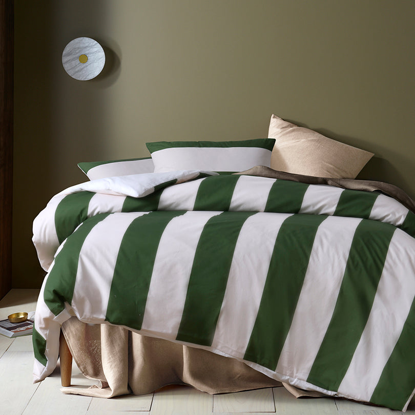 Accessorize Regency Green Washed Cotton Quilt Cover Set Accessorize