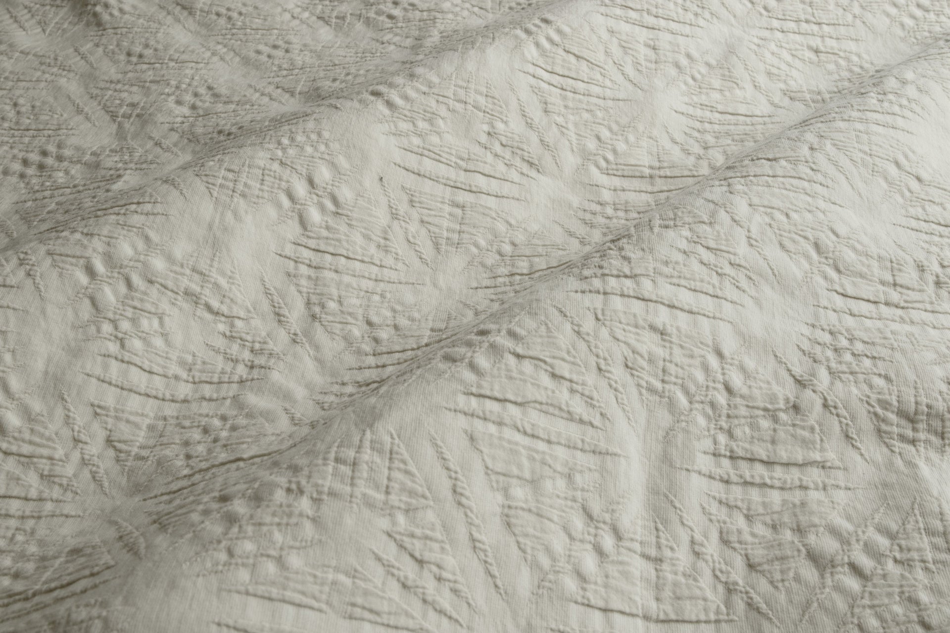 Algodon Quilt Cover ALGODON "Cabo" WASHED COTTON JACQUARD QUILT COVER SET - COCONUT MILK