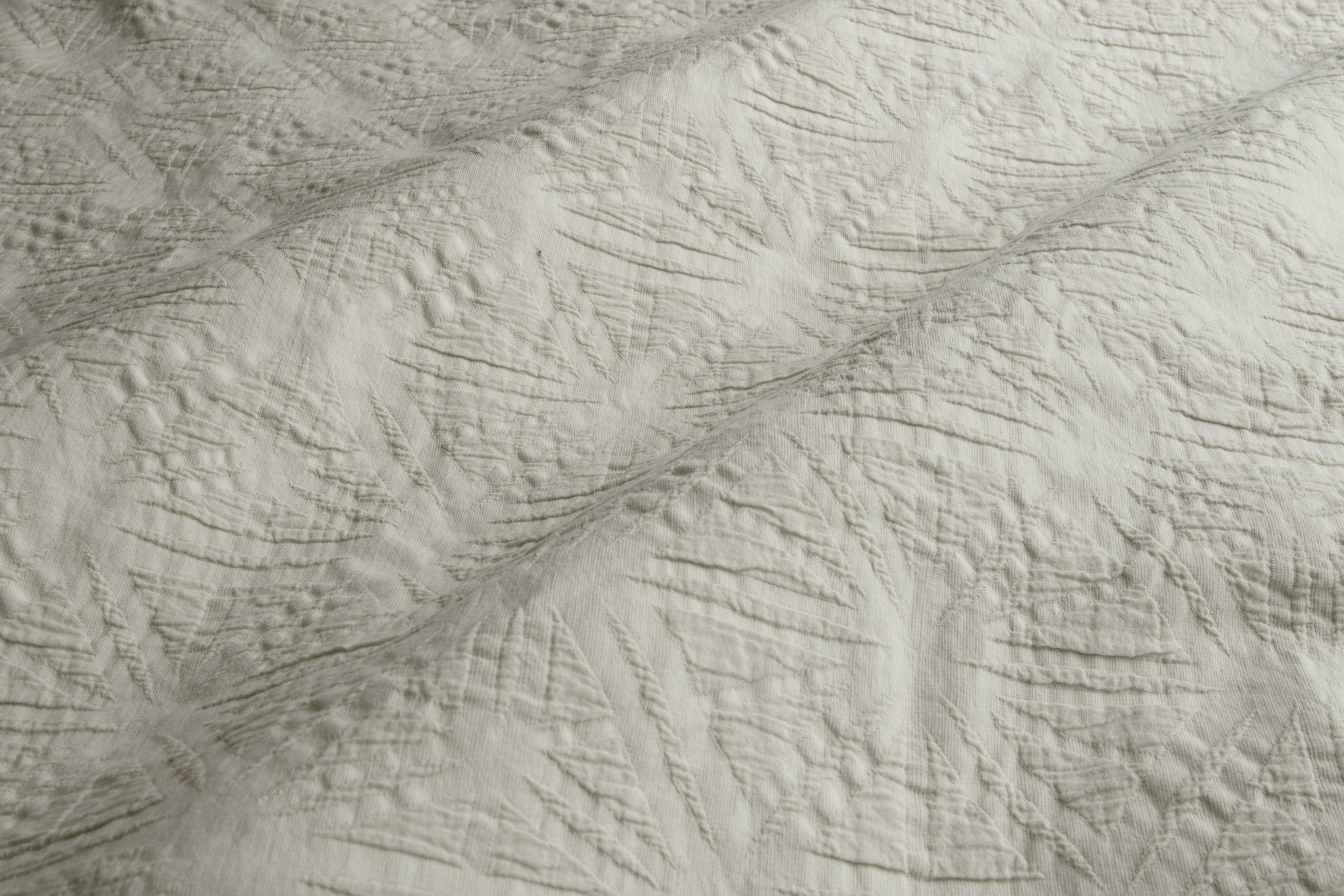 Algodon Quilt Cover ALGODON "Cabo" WASHED COTTON JACQUARD QUILT COVER SET - COCONUT MILK