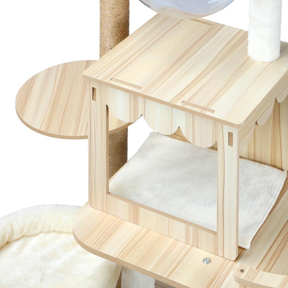 Alopet Cat Tower Alopet 131 cm Cat Tree with Scratching Post Cat Condo Ladder