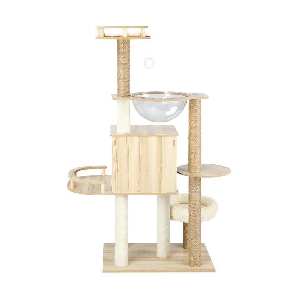 Alopet Cat Tower Alopet 131 cm Cat Tree with Scratching Post Cat Condo Ladder
