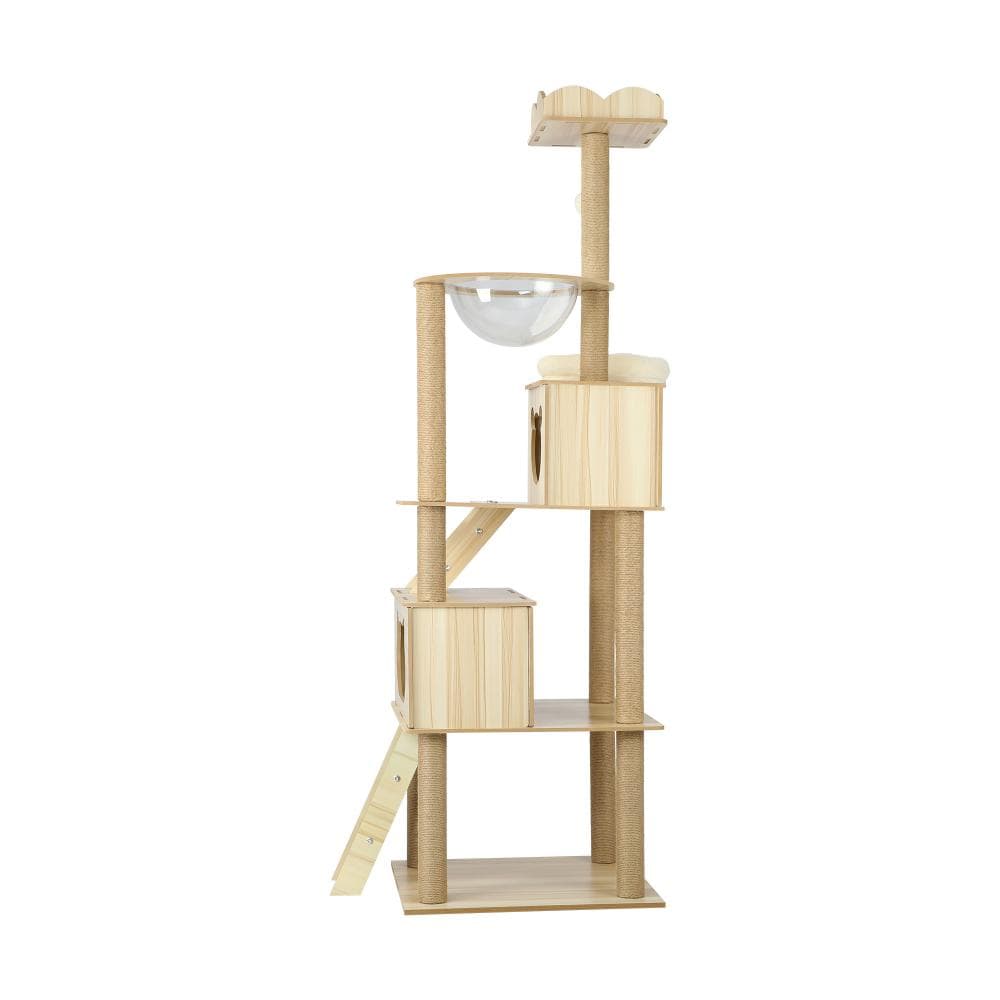 Alopet Cat Tower Alopet 190cm Wooden Cat Tree with Ladder