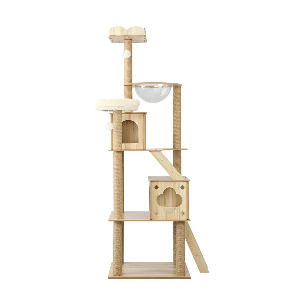 Alopet Cat Tower Alopet 190cm Wooden Cat Tree with Ladder