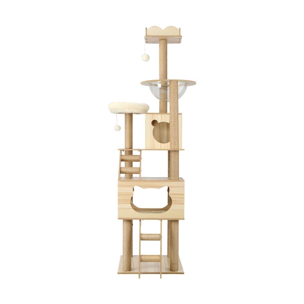 Alopet Cat Tower Alopet 190cm Wooden Cat Tree with Ladder