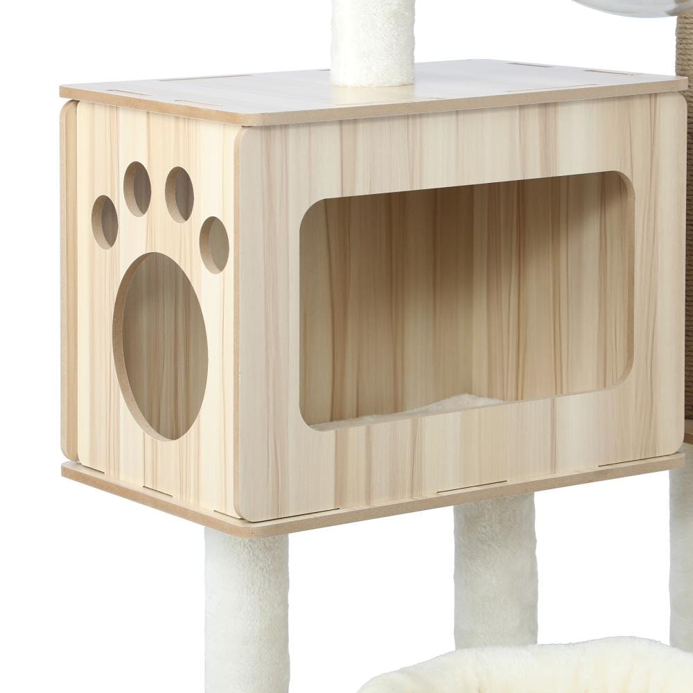 Alopet Cat Tower Alopet Cat Tree Scratcher Cats Condo Wood 142cm