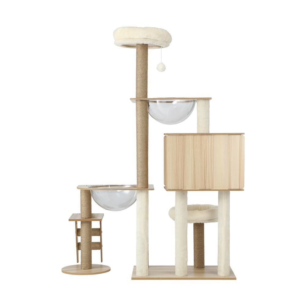 Alopet Cat Tower Alopet Cat Tree Scratcher Cats Condo Wood 142cm