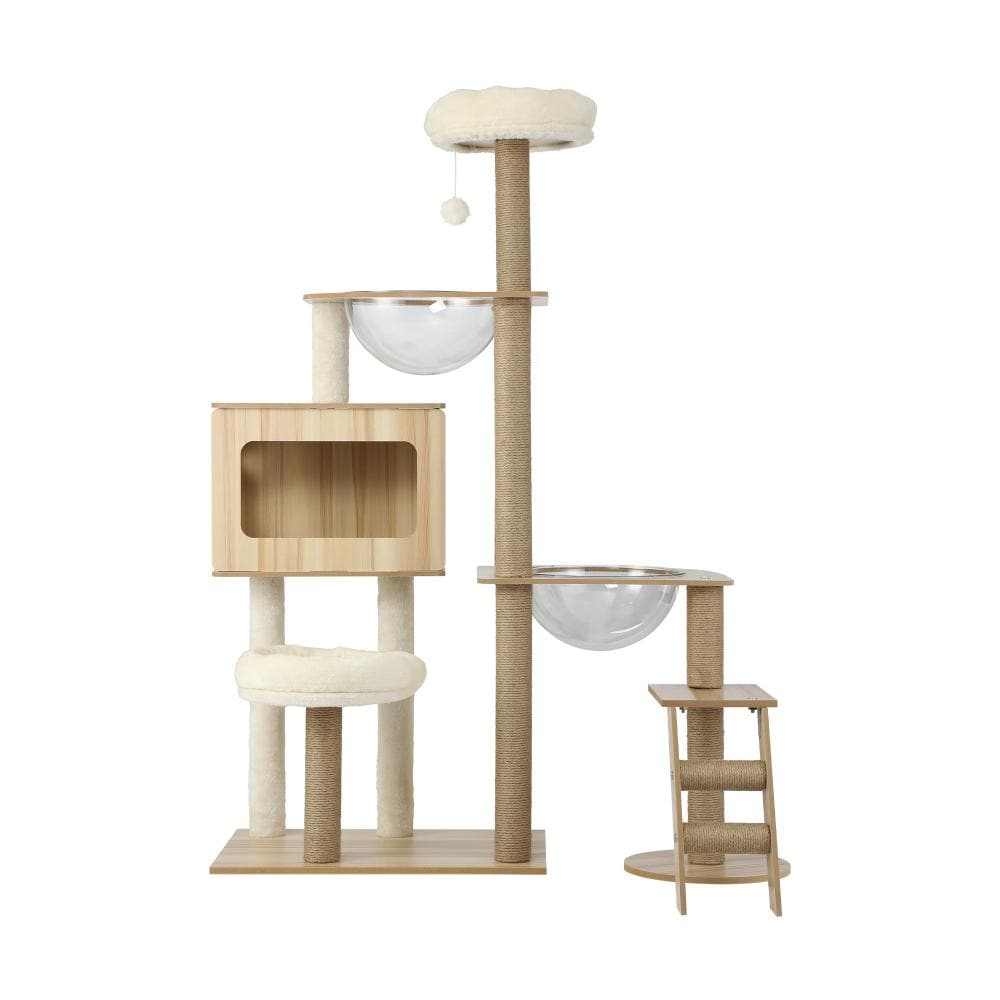 Alopet Cat Tower Alopet Cat Tree Scratcher Cats Condo Wood 142cm