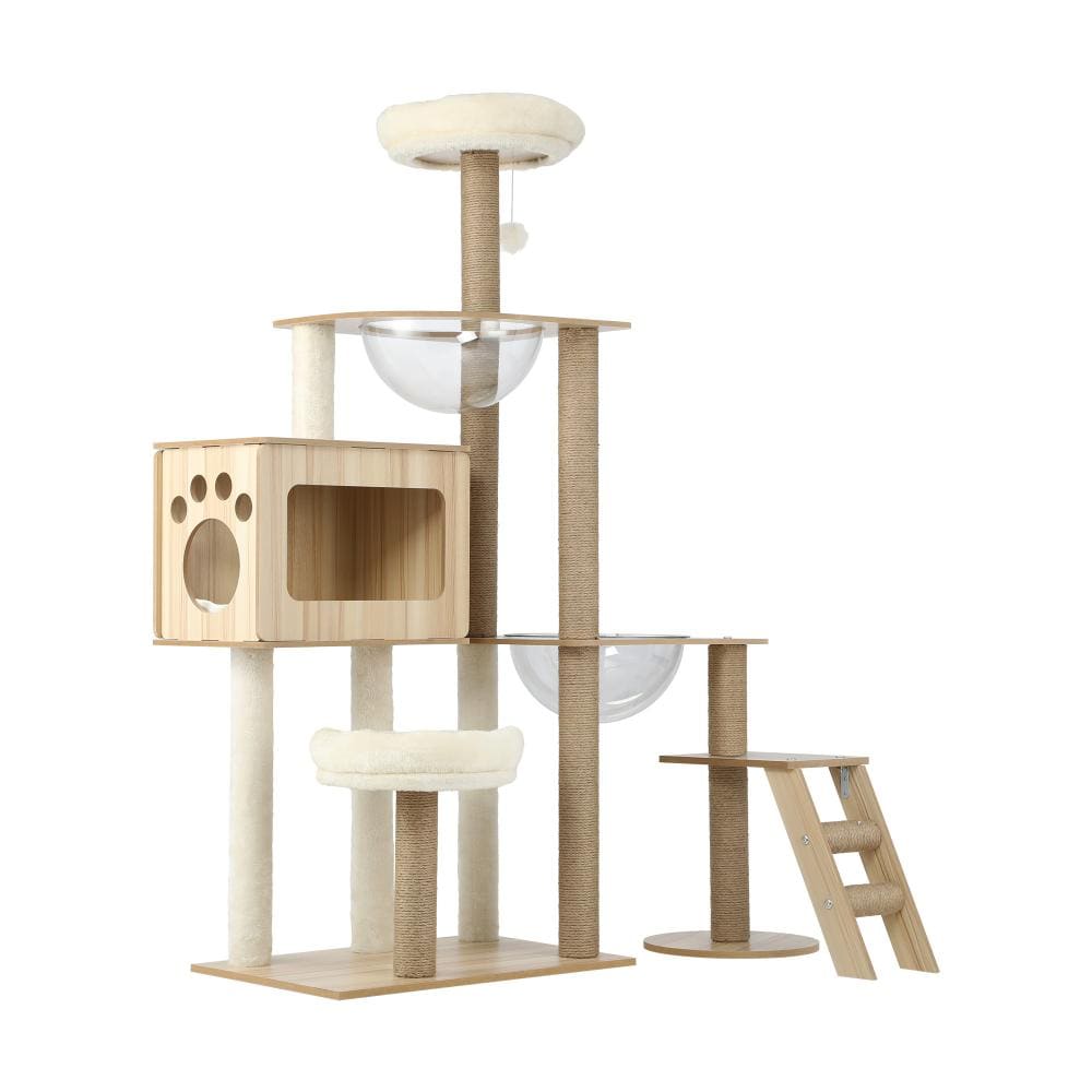 Alopet Cat Tower Alopet Cat Tree Scratcher Cats Condo Wood 142cm