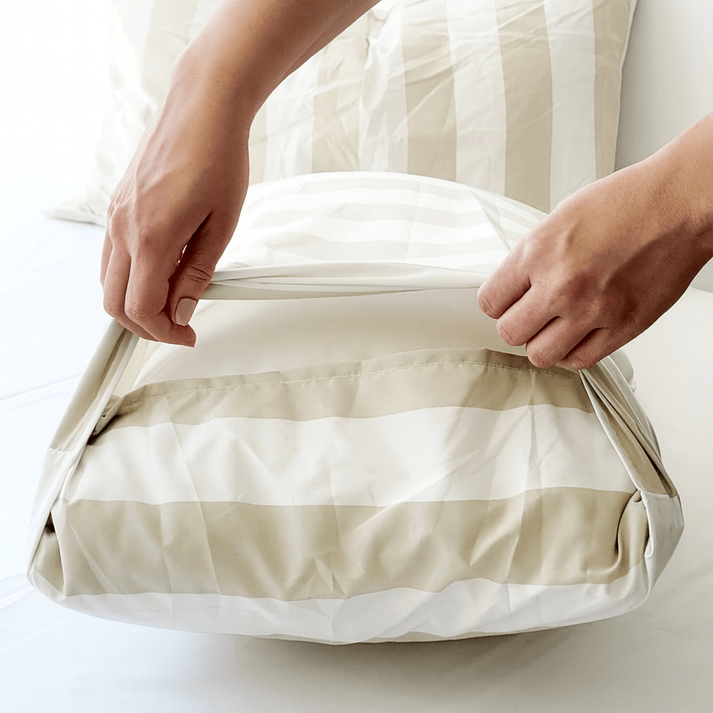 Amsons Quilt Cover Amsons Microfibre Quilt Cover Set - Beige Strix
