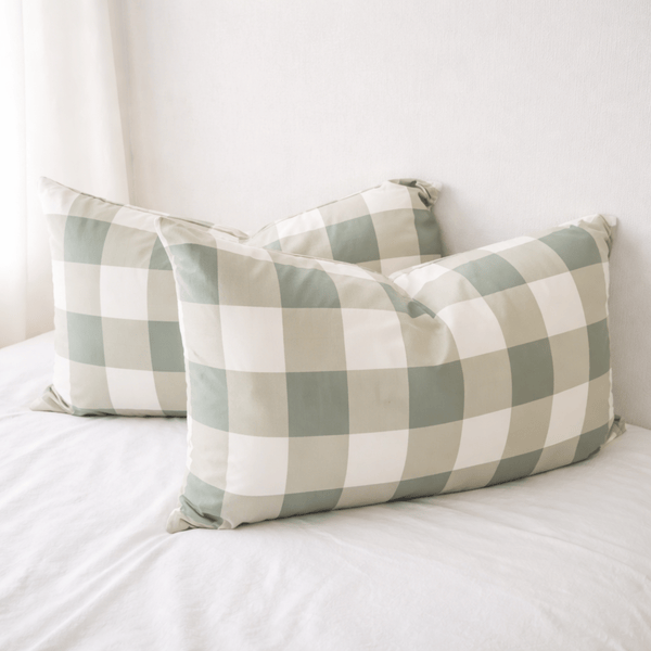 Amsons Quilt Cover Amsons Microfibre Quilt Cover Set - Sage Grid