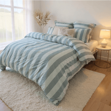 Amsons Quilt Cover Amsons Microfibre Quilt Cover Set - Sage Strix