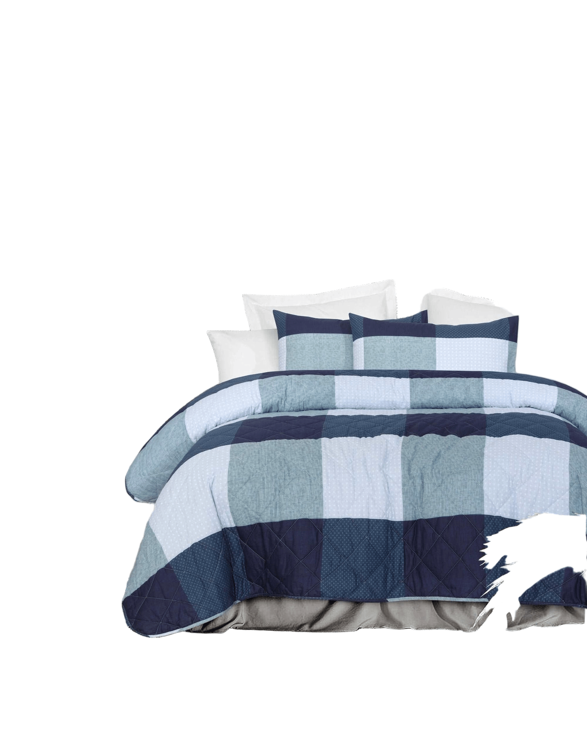 Amsons Comforter Amsons Pure Cotton Bedspread Set - Blue Box