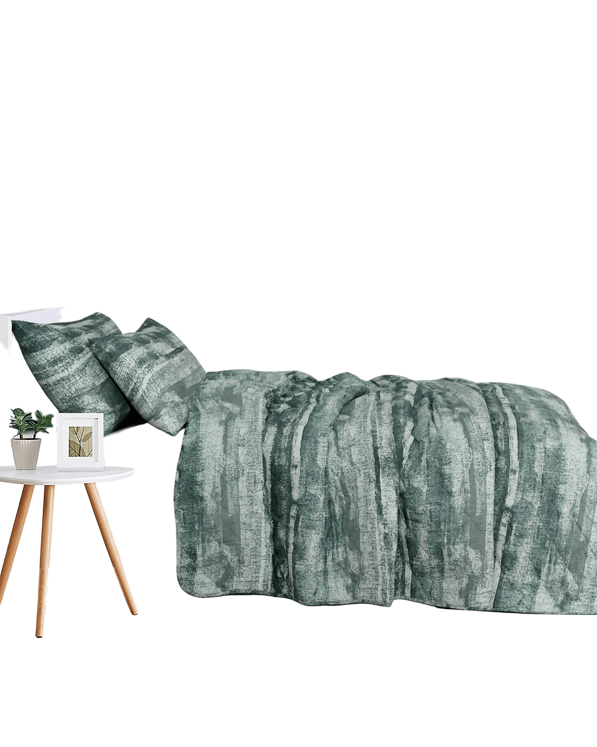 Amsons Comforter Amsons Pure Cotton Bedspread Set with extra Standard Pillowcases - Eden Sage