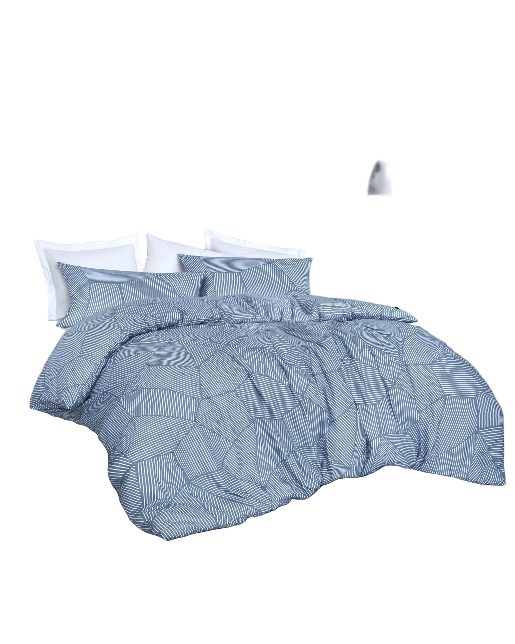 Amsons Quilt Cover Amsons Pure Cotton Quilt Cover Set With Extra Standard Pillowcases - Ariana Denim