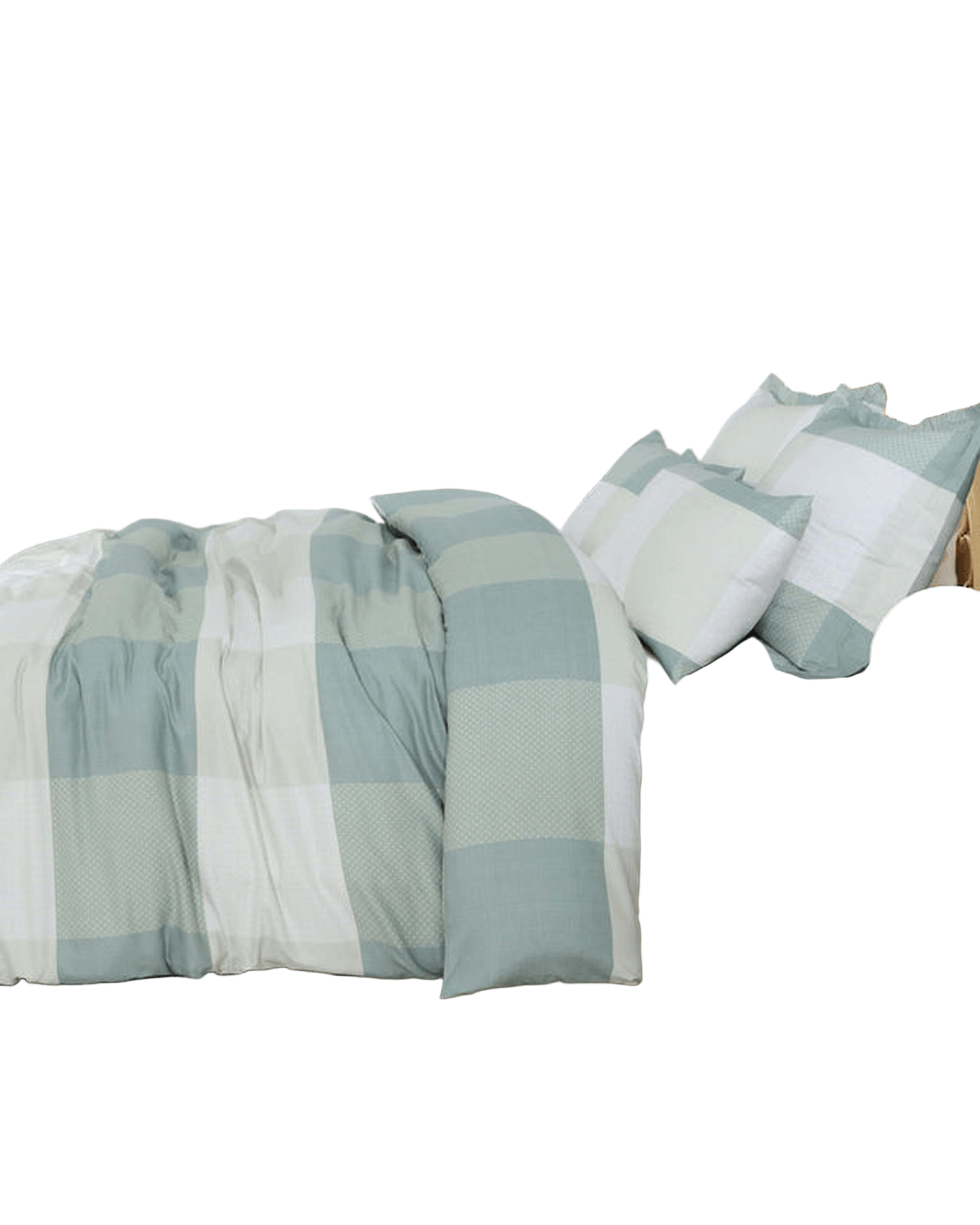 Amsons Quilt Cover Amsons Quilt Cover Set - Sage Check