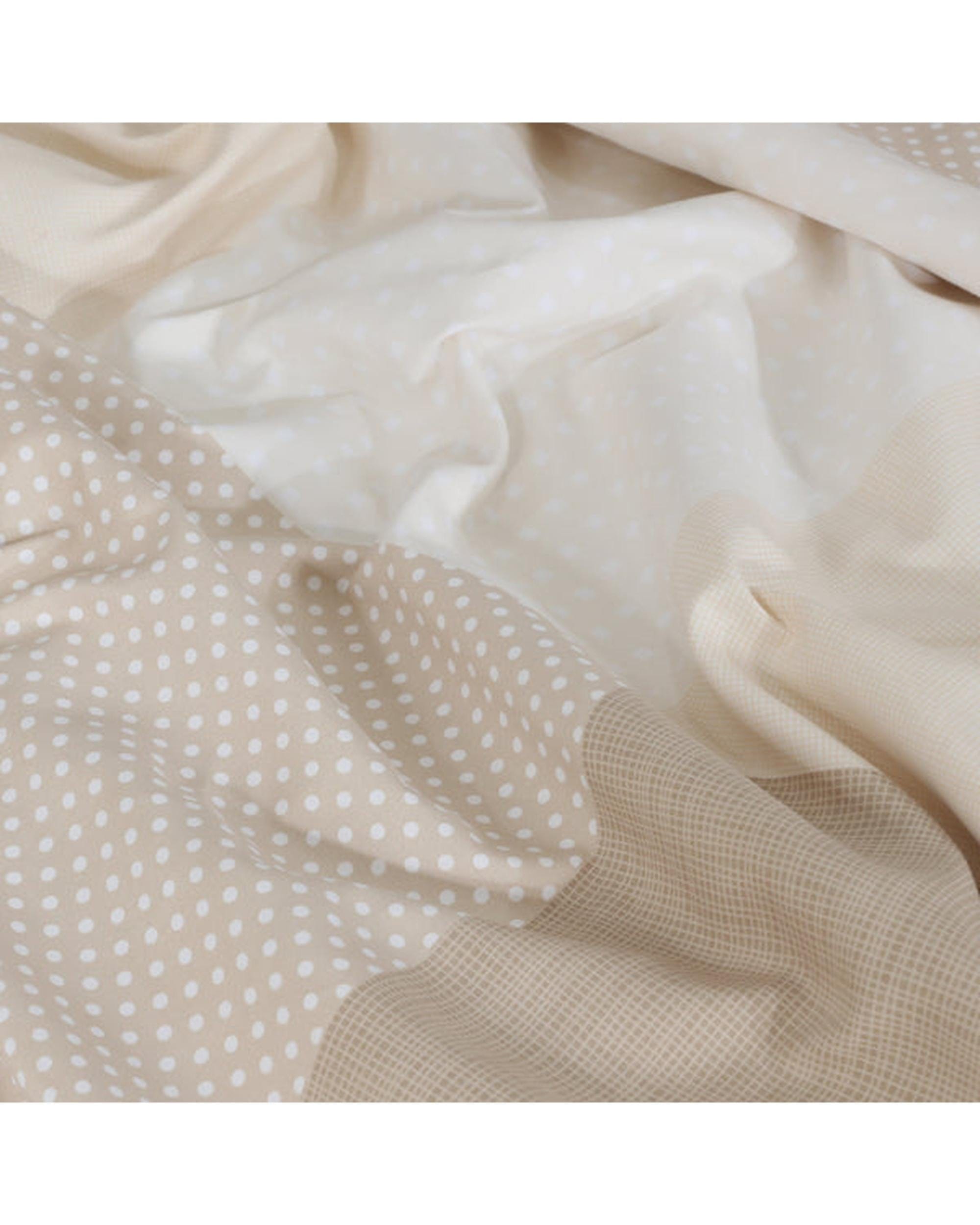 Amsons Quilt Cover Amsons Quilt Cover Set with European Pillow Covers - Beige Check