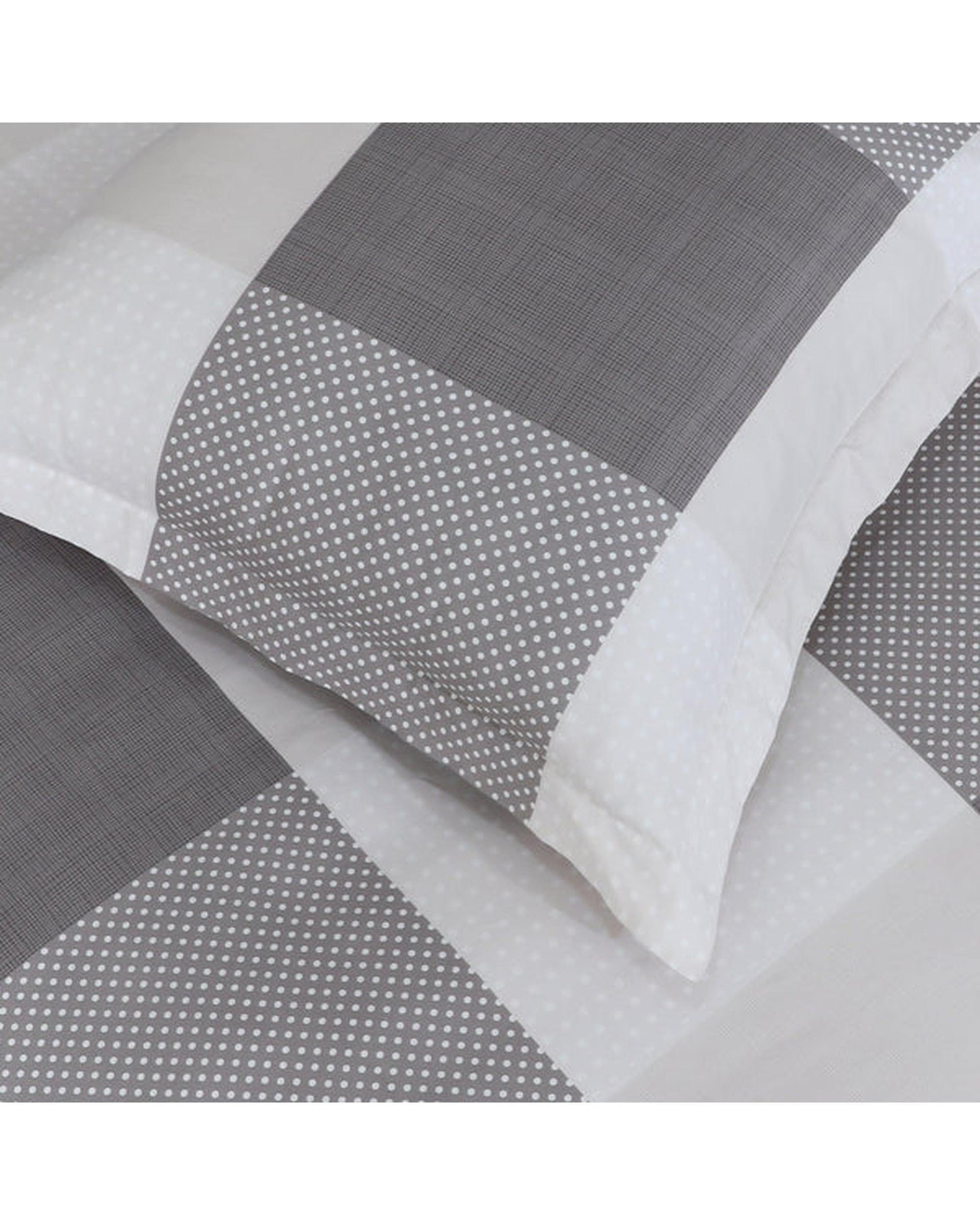 Amsons Quilt Cover Amsons Quilt Cover Set with European Pillow Covers - Grey Check