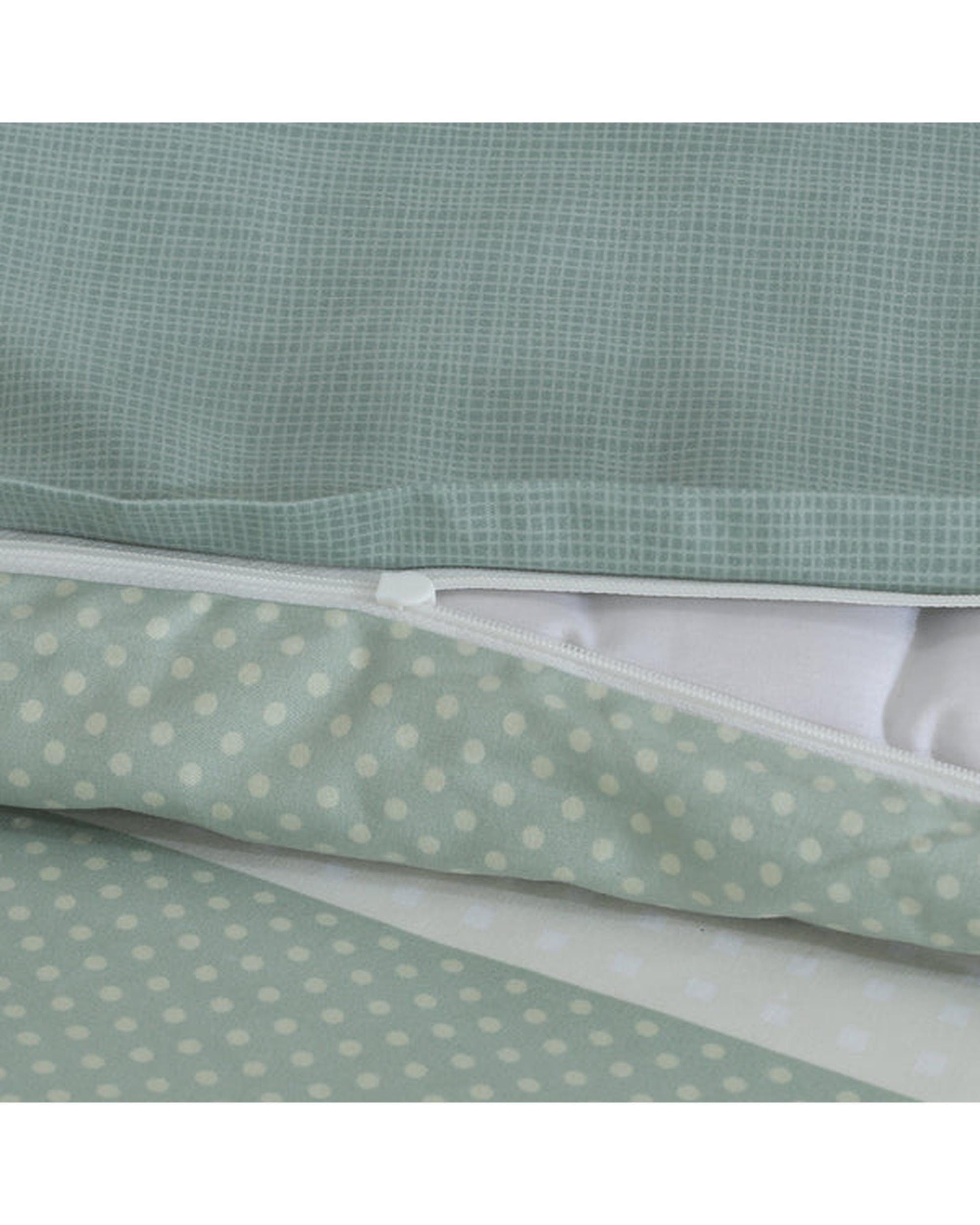 Amsons Quilt Cover Amsons Quilt Cover Set with European Pillow Covers - Sage Check