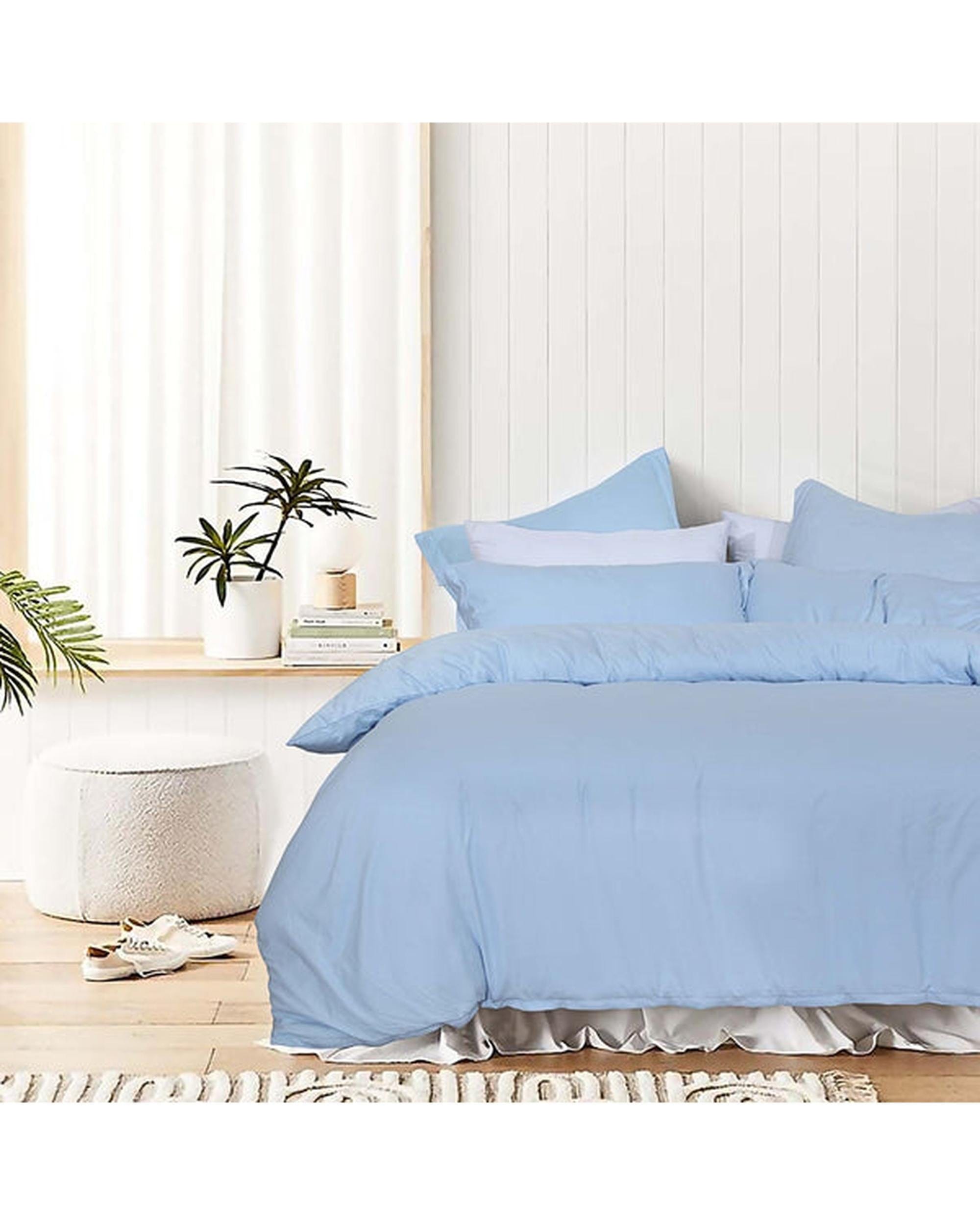 Amsons Quilt Cover Amsons Quilt Cover Set with Extra Standard Pillow Covers - Blue