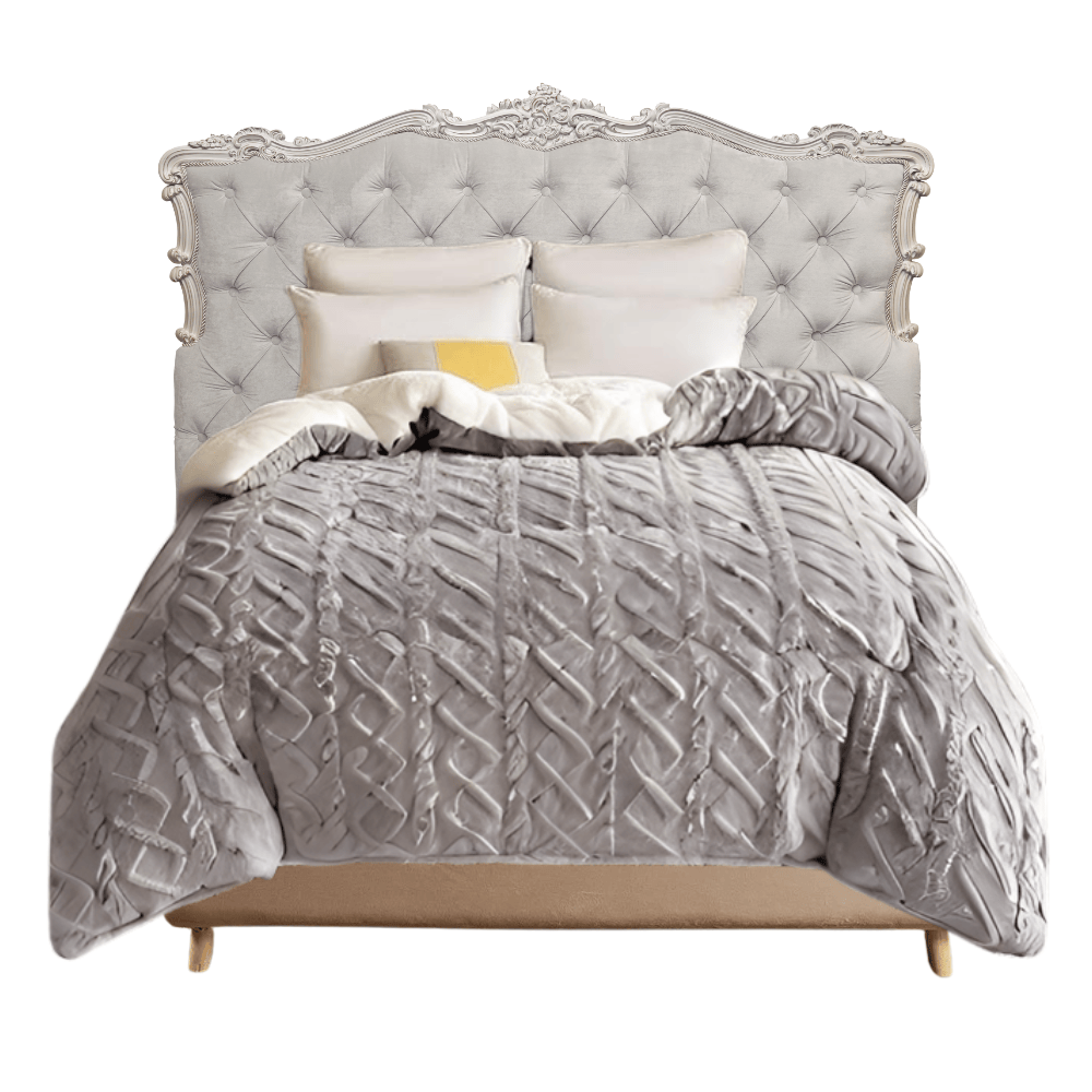 Anyhouz Blanket Anyhouz Blanket Grey Cashmere Super Thick Warm Quilt Comforter