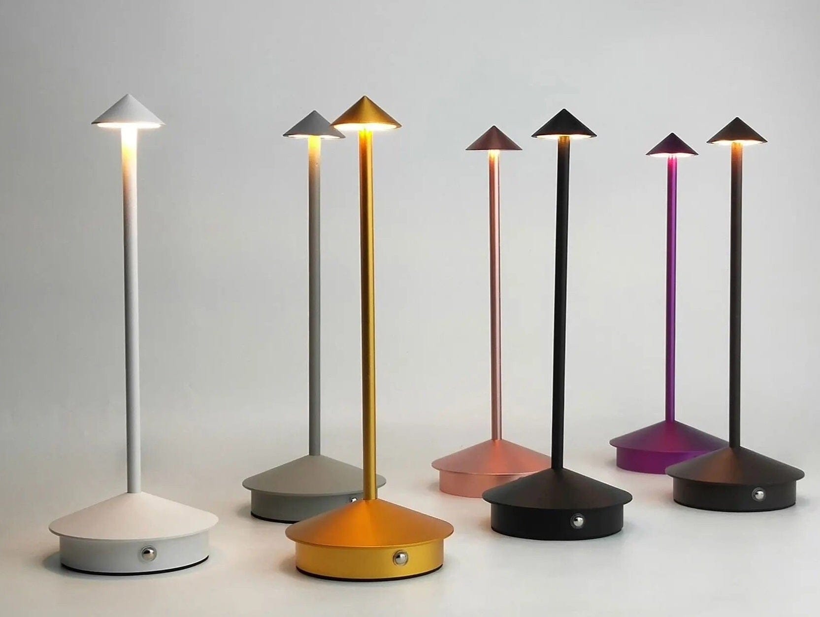 Anyhouz Table Lamp Anyhouz Hotel Lightning Lamp Brown Type-C Rechargeable Table Lamp Creative Dining Touch Led Decorative Lamp