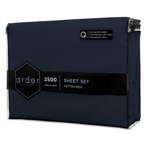 Ardor Bedding Bed Sheets ARDOR "2500TC Cotton Rich" SHEET SETS - NAVY