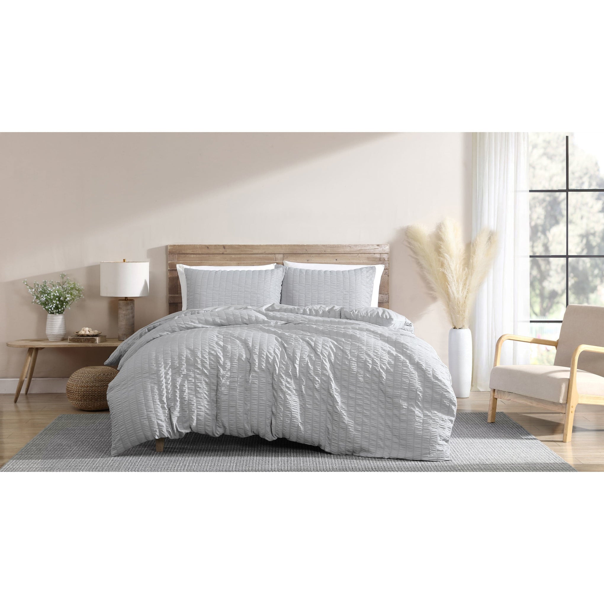 Ardor Bedding Quilt Cover ARDOR BOUDOIR "Byron" SEERSUCKER STRIPES QUILT COVER SET