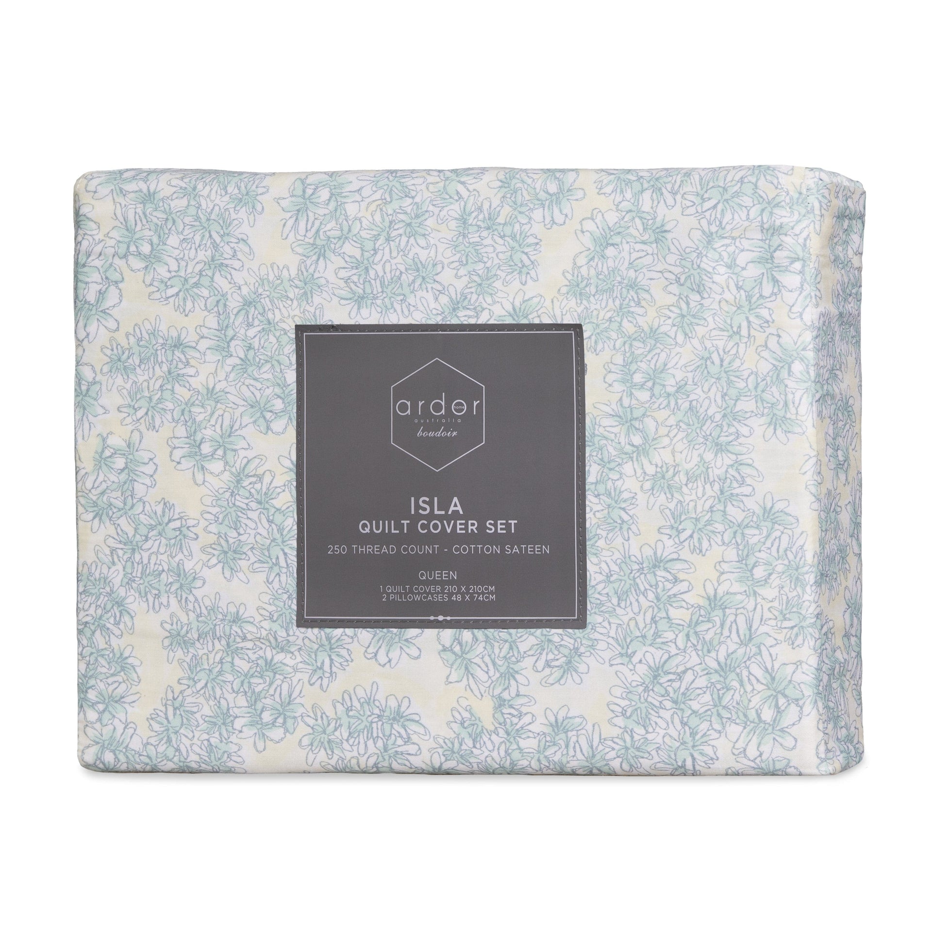 Ardor Bedding Quilt Cover ARDOR BOUDOIR "Isla" 250TC SPRITZ QUILT COVER SET